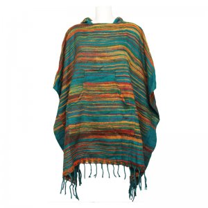 Soft Indian Poncho - Green